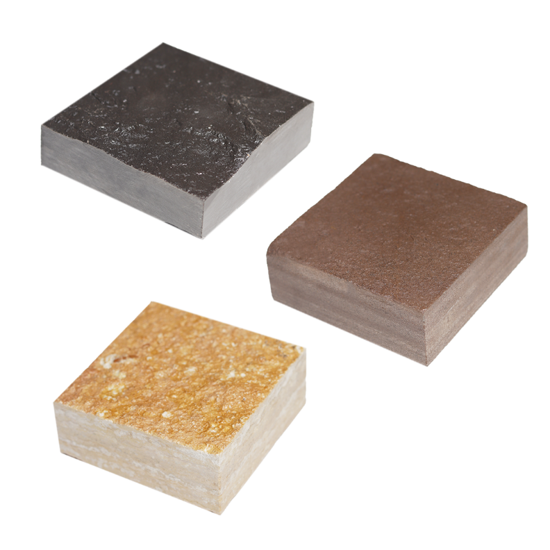  Sandstone Cubes (10cm x 10cm): Durability and Versatility in Three Elegant Tones